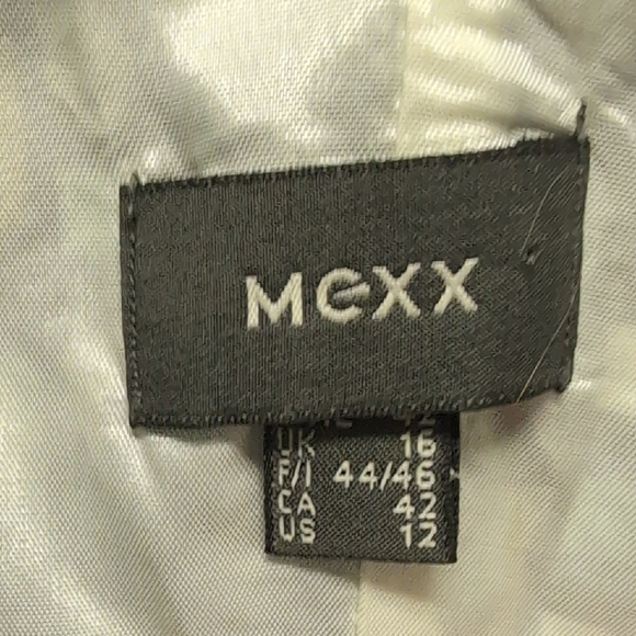 Mexx Blue and White V-Neck Sundress. Size 12 Woth Pleasted Skirt - Picture 2 of 4